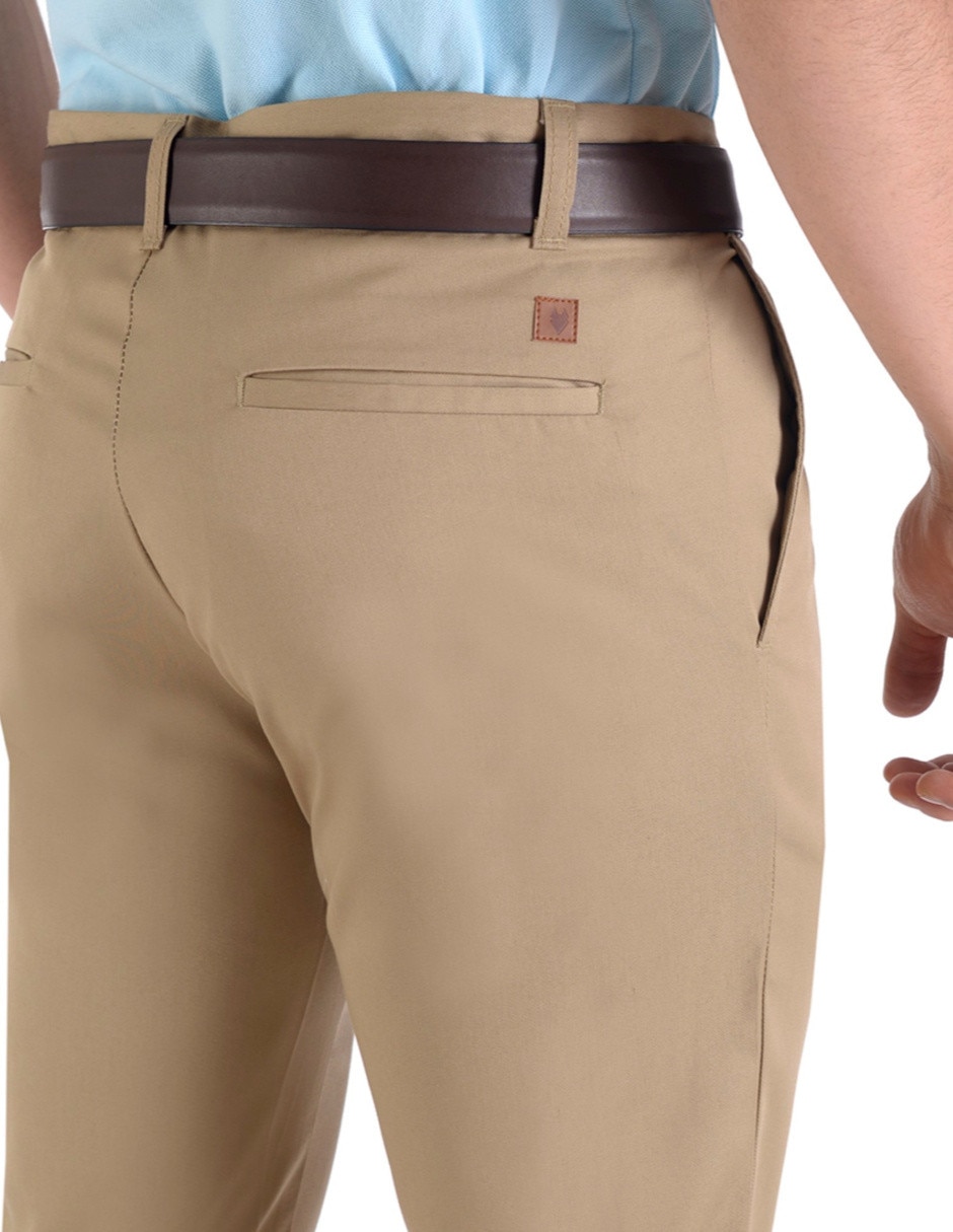 Pantalón slim de gabardina para hombre 4