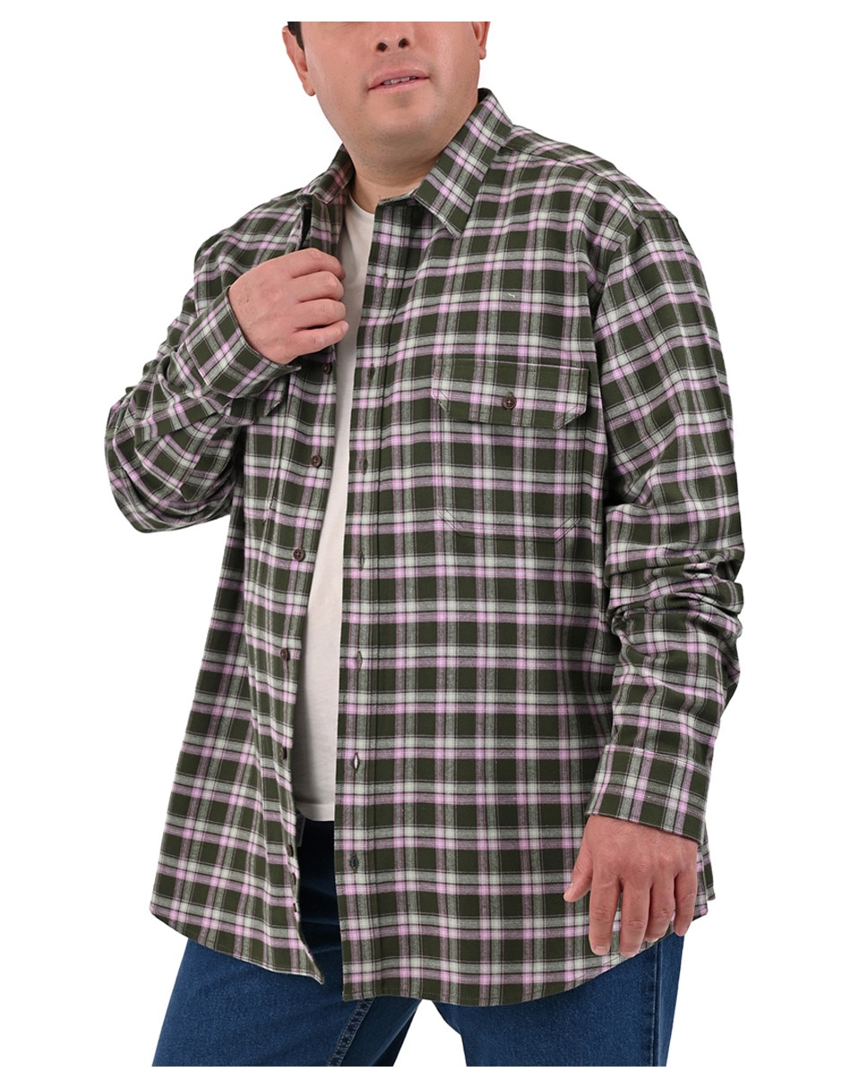 Camisa casual manga larga para hombre 4