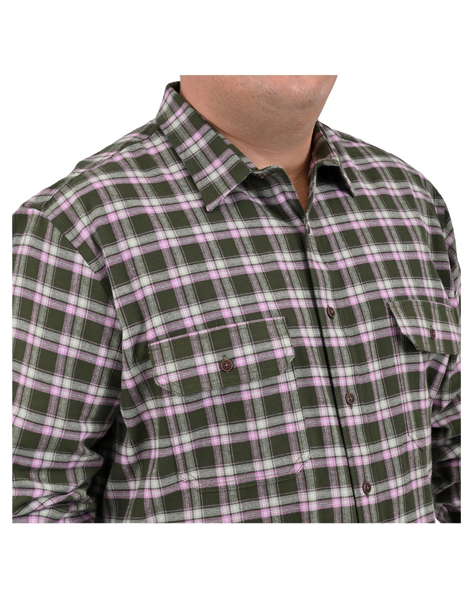 Camisa casual manga larga para hombre 5