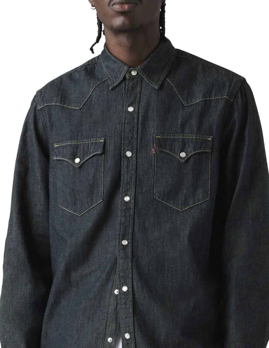 Camisa casual de algodón manga larga para hombre 2