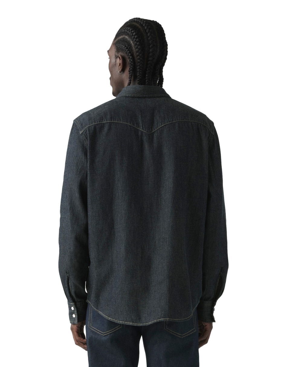 Camisa casual de algodón manga larga para hombre 3