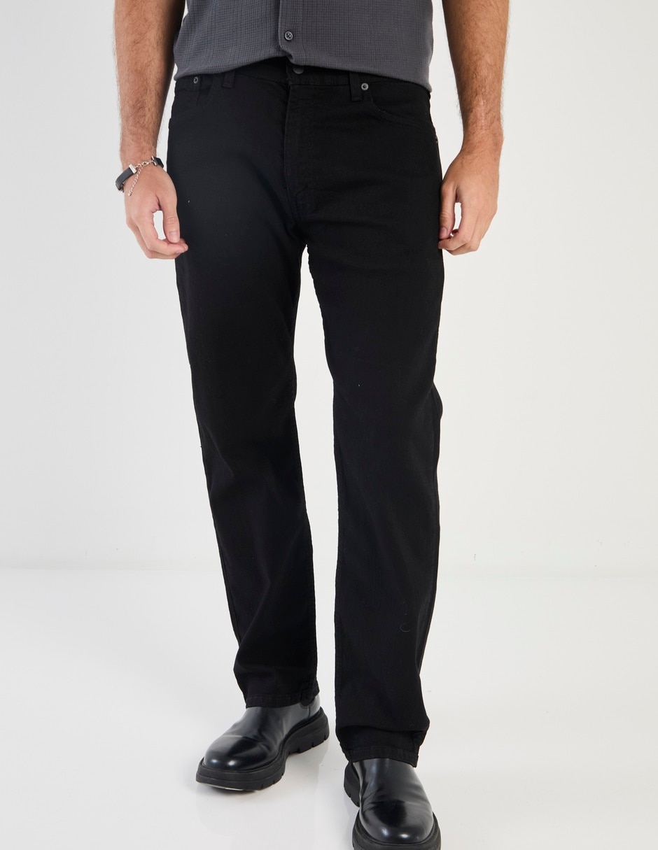 Jeans straight lavado obscuro para hombre