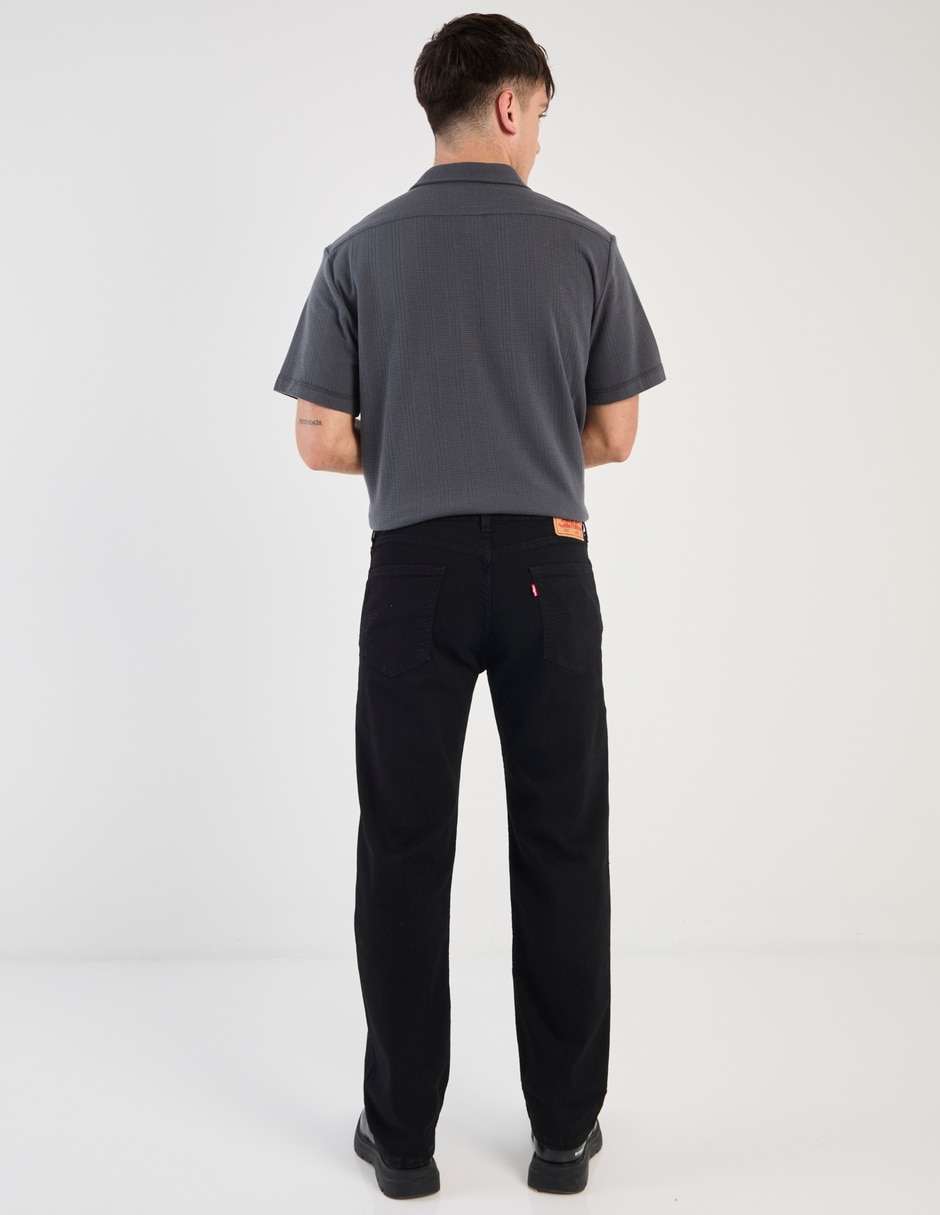 Jeans straight lavado obscuro para hombre 2