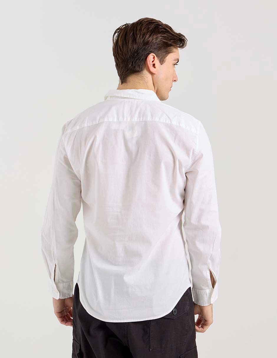 Camisa casual de algodón manga larga para hombre 2