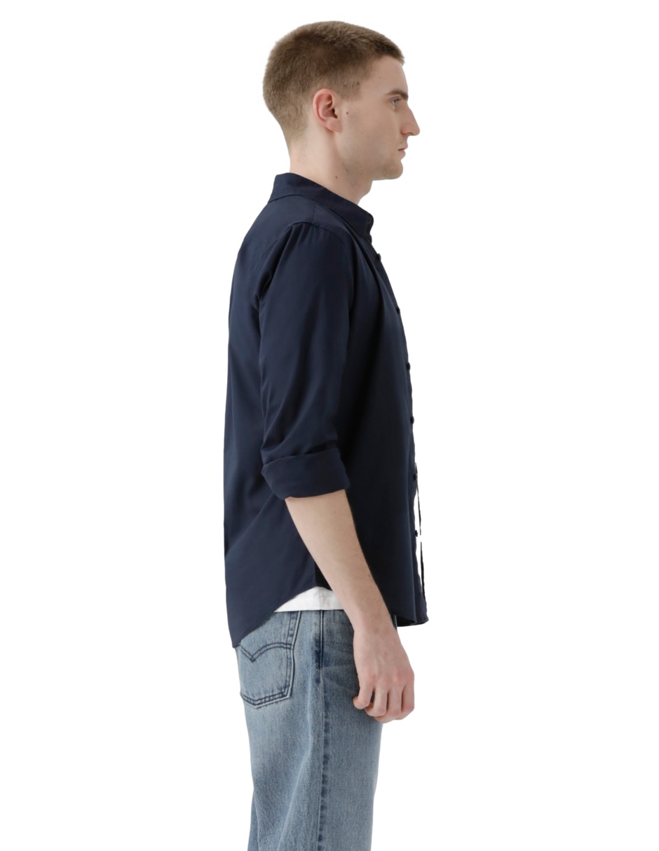 Camisa casual de algodón manga larga para hombre 2