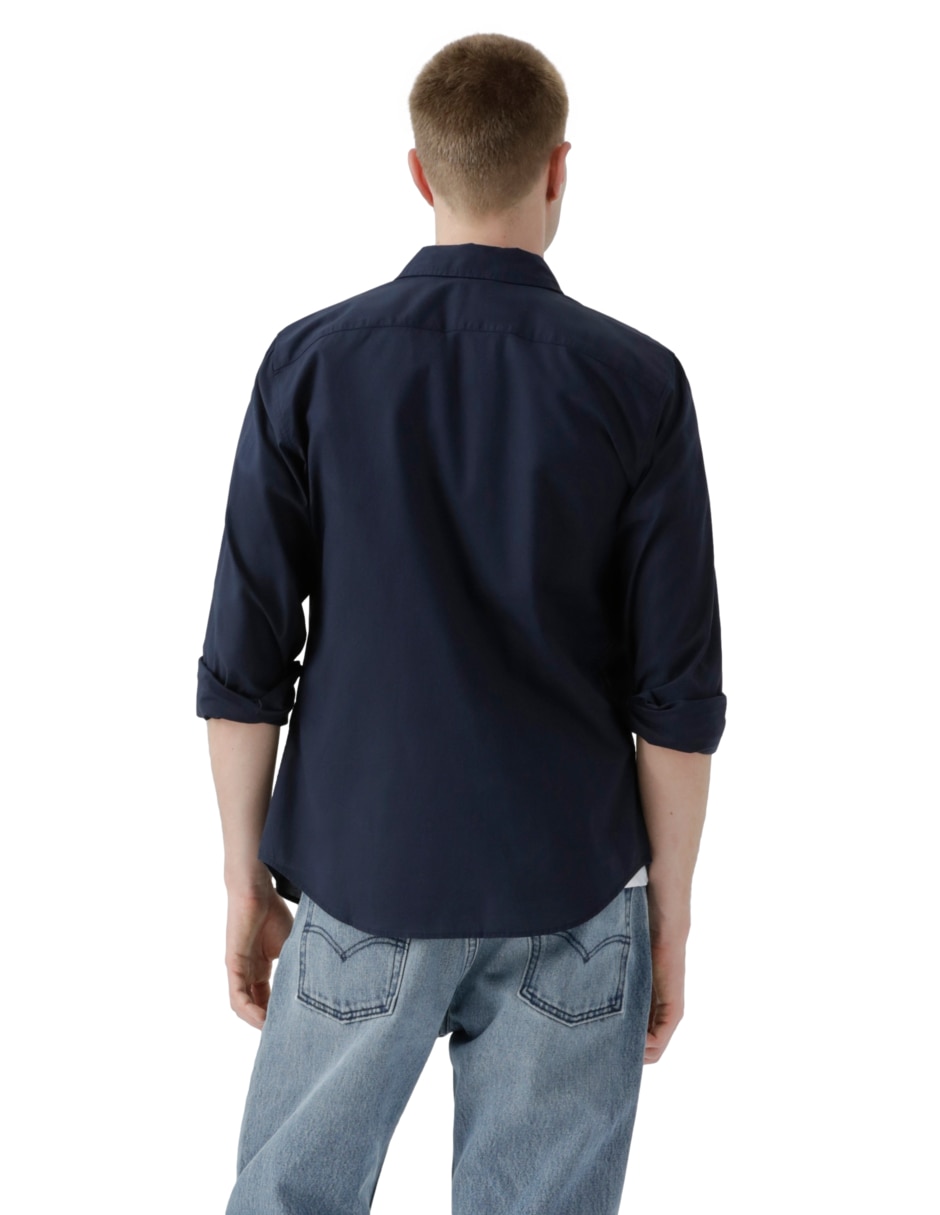 Camisa casual de algodón manga larga para hombre 3