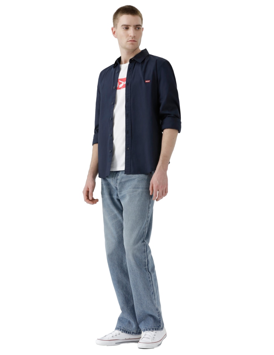 Camisa casual de algodón manga larga para hombre 4