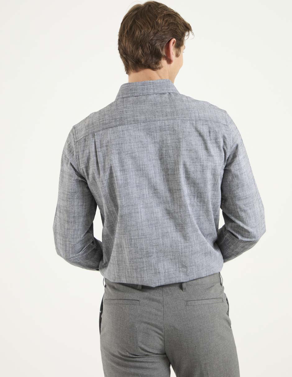 Camisa casual de algodón manga larga para hombre 2
