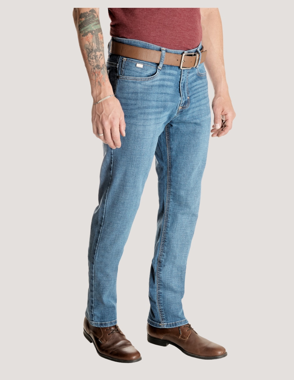 Jeans slim deslavado para hombre 2