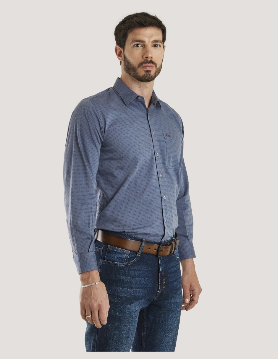 Camisa casual de algodón manga larga para hombre 2