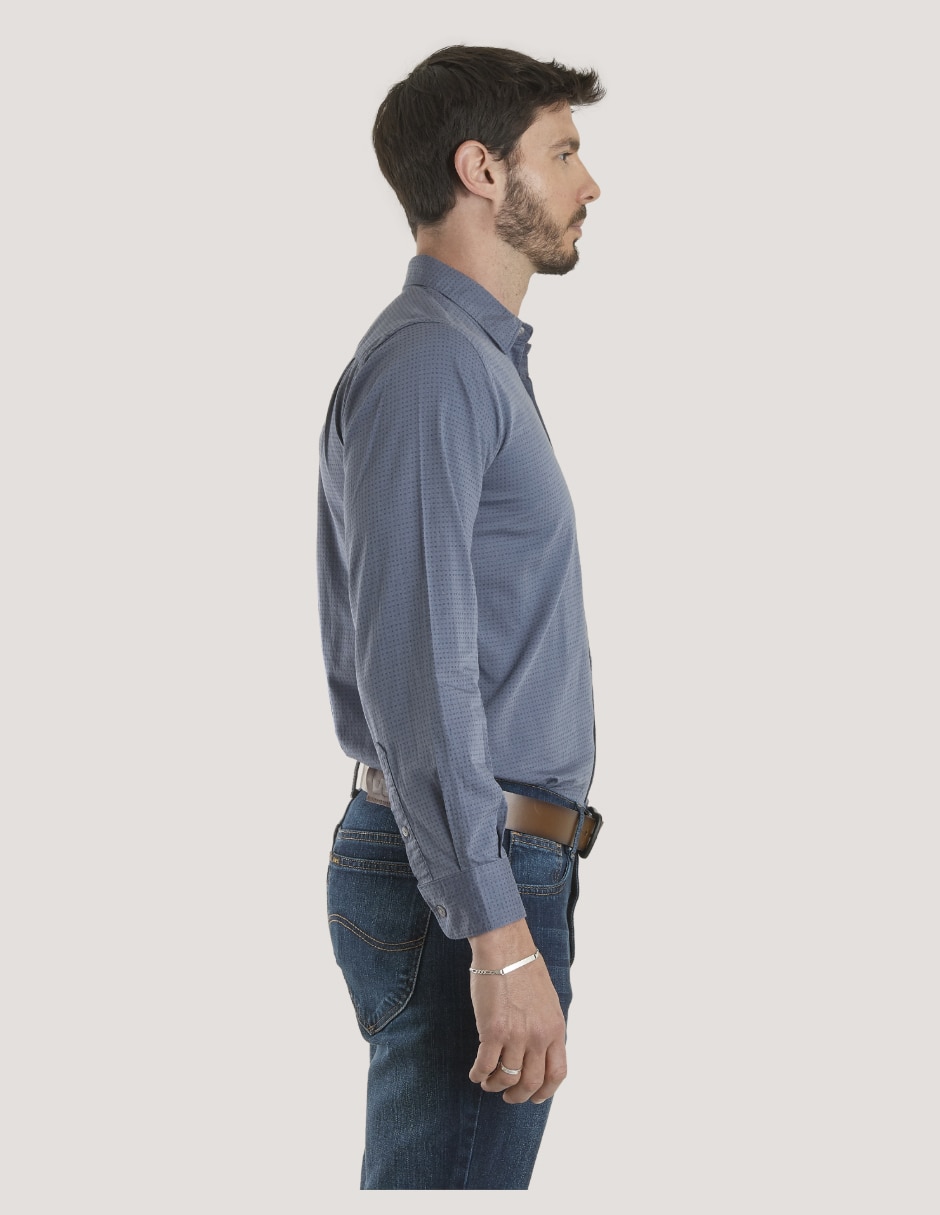 Camisa casual de algodón manga larga para hombre 3