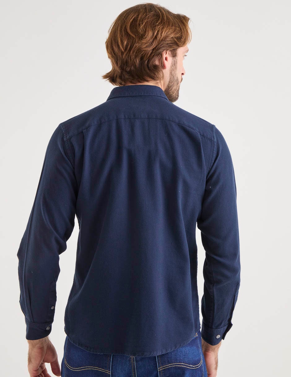 Camisa casual de algodón manga larga para hombre 2