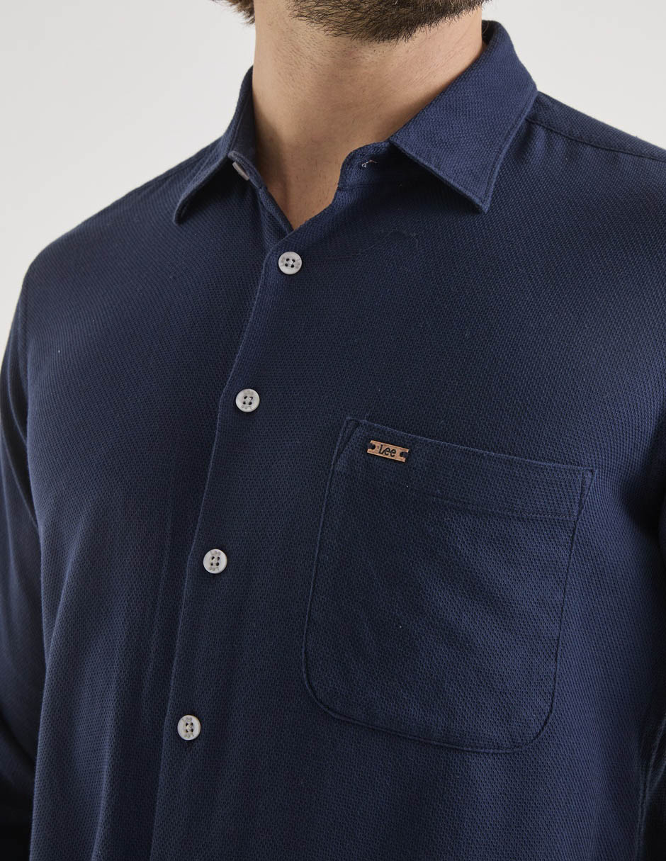 Camisa casual de algodón manga larga para hombre 4