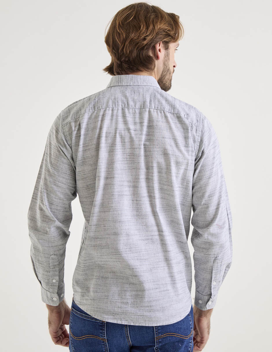 Camisa casual de algodón manga larga para hombre 2