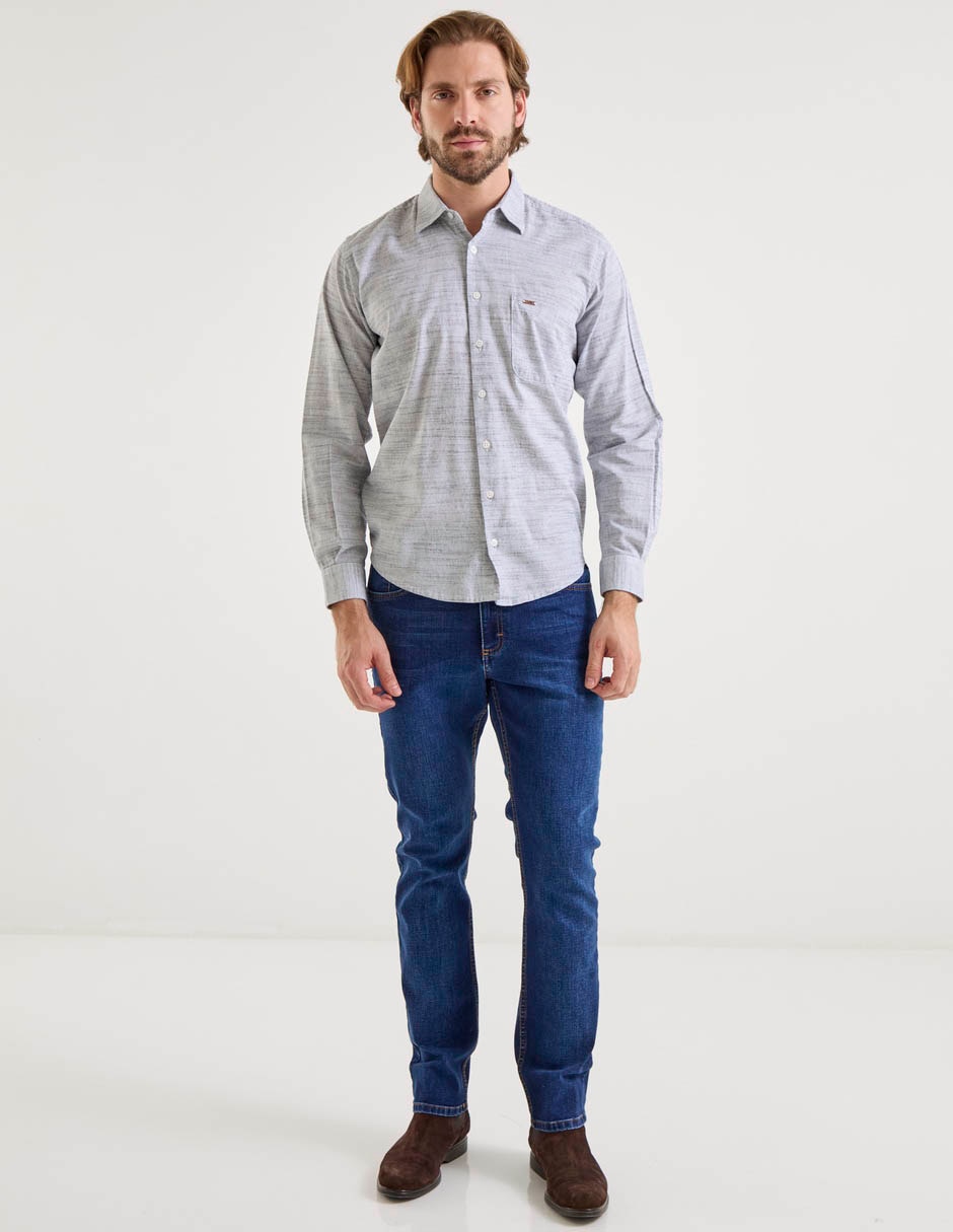 Camisa casual de algodón manga larga para hombre 3