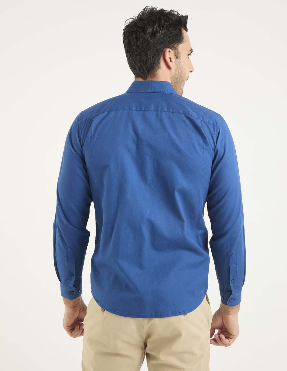 Camisa casual de algodón manga larga para hombre 2