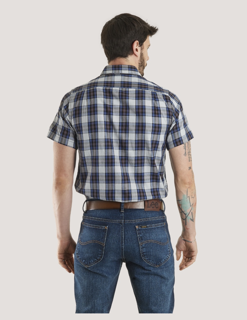 Camisa casual de algodón manga corta para hombre 3