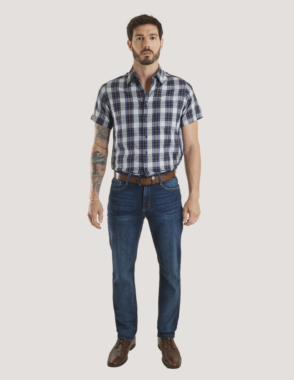 Camisa casual de algodón manga corta para hombre 5