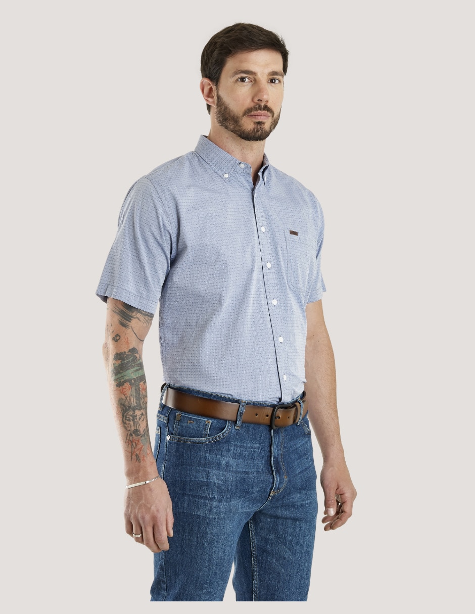 Camisa casual de algodón manga corta para hombre 2