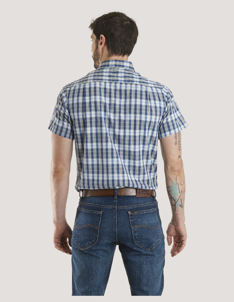 Camisa casual de algodón manga corta para hombre 3
