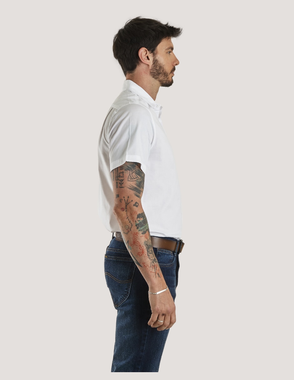 Camisa casual de algodón manga corta para hombre 3