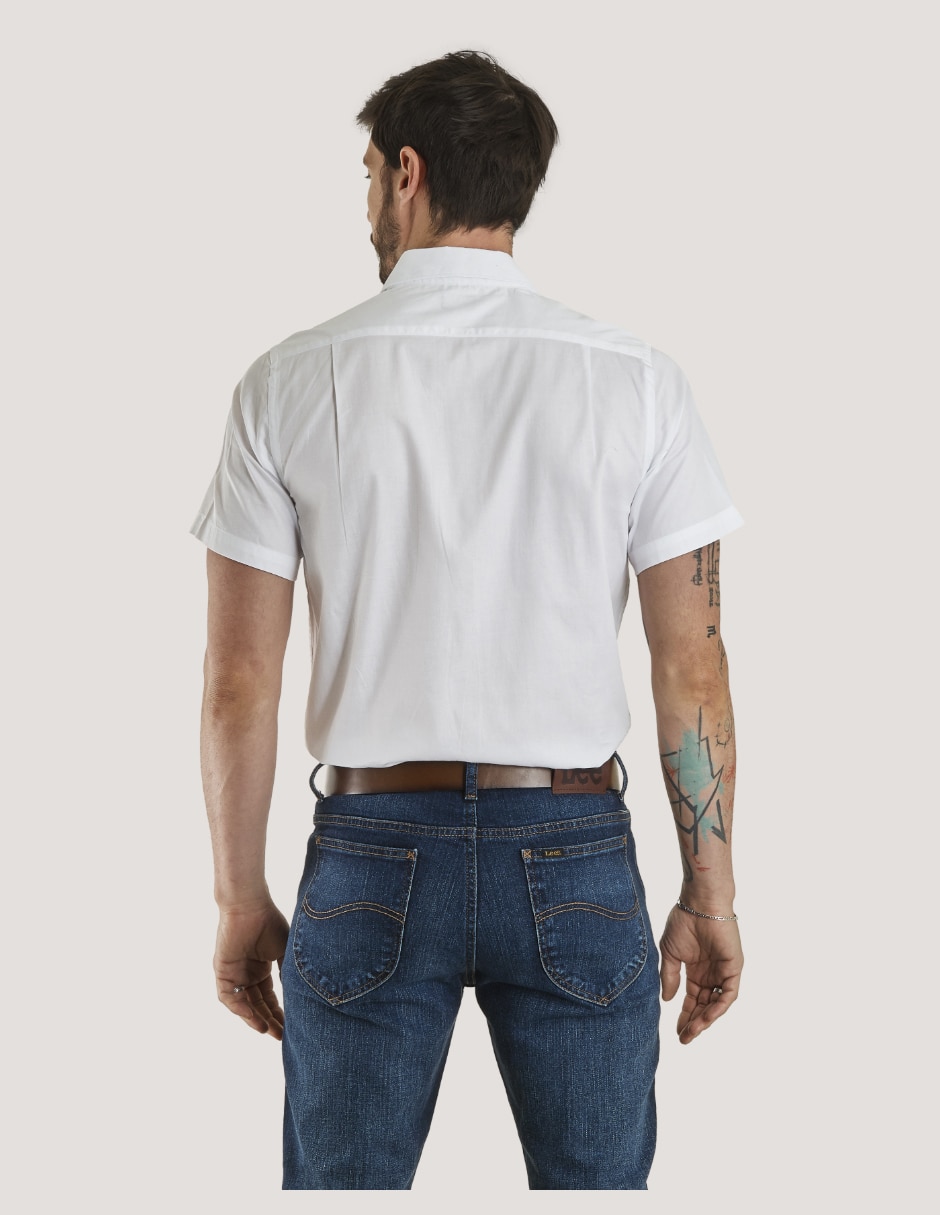 Camisa casual de algodón manga corta para hombre 4
