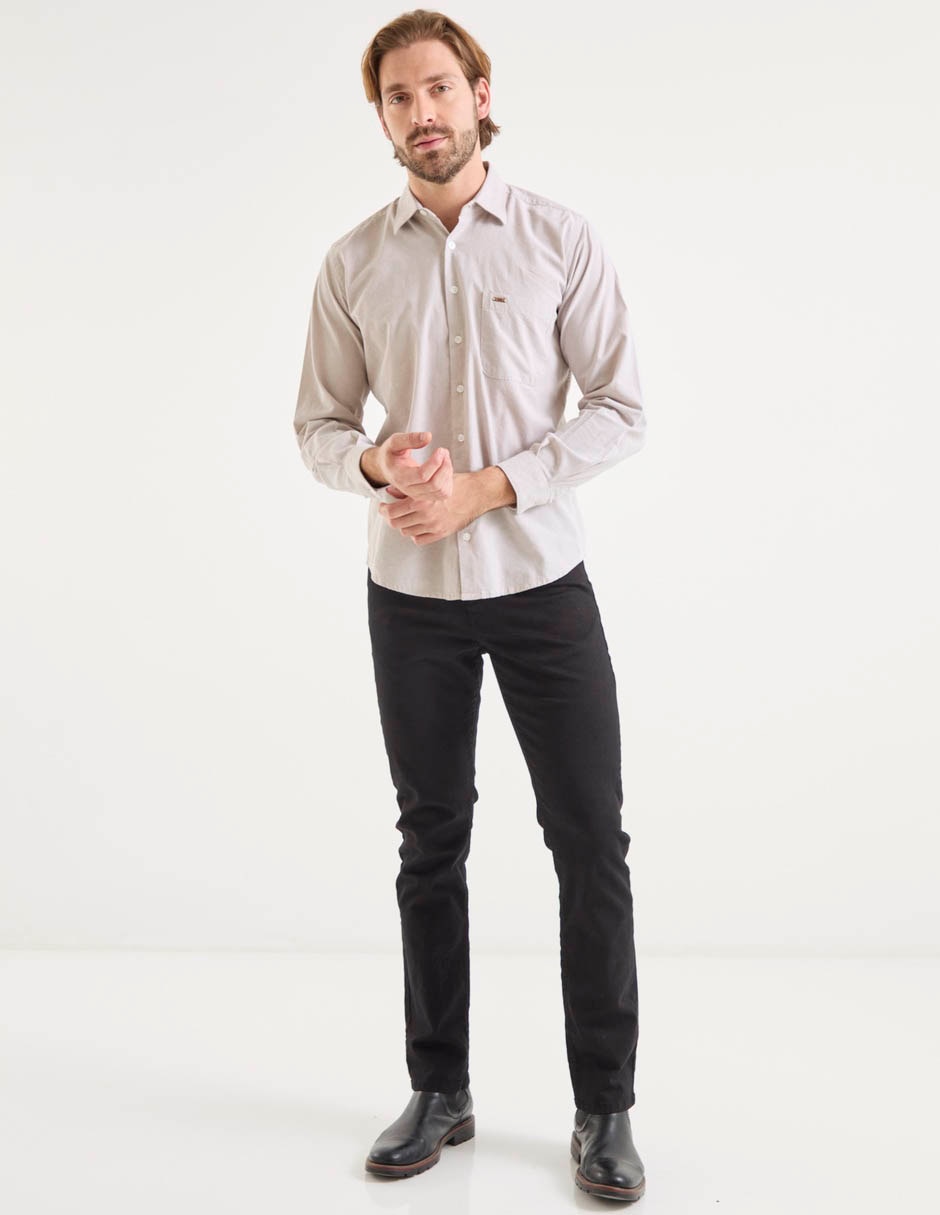 Pantalón casual slim de algodón para hombre 3
