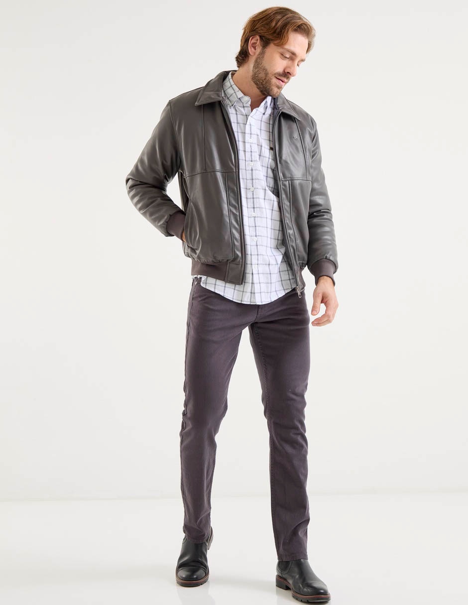 Pantalón casual slim de algodón para hombre 3