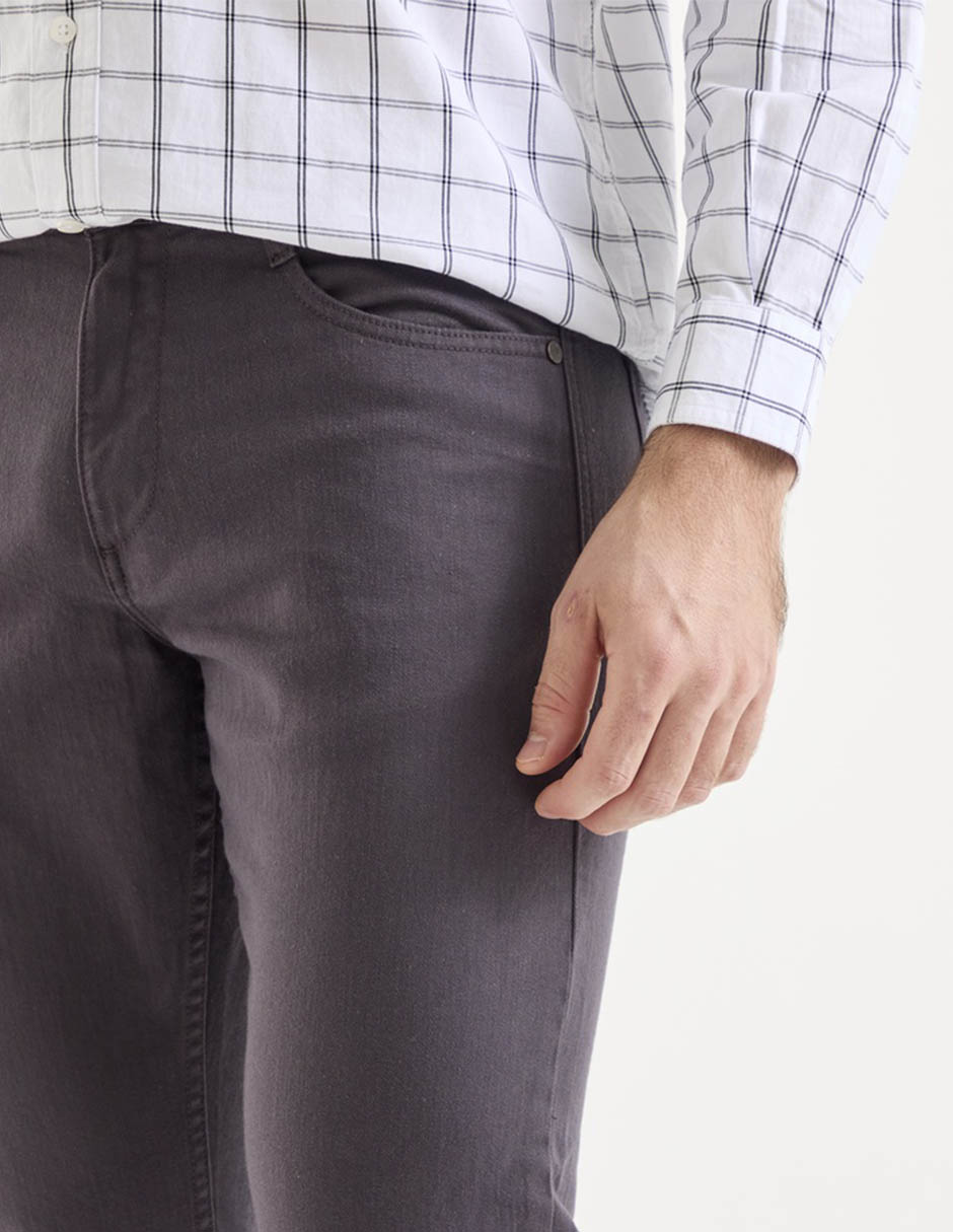 Pantalón casual slim de algodón para hombre 4
