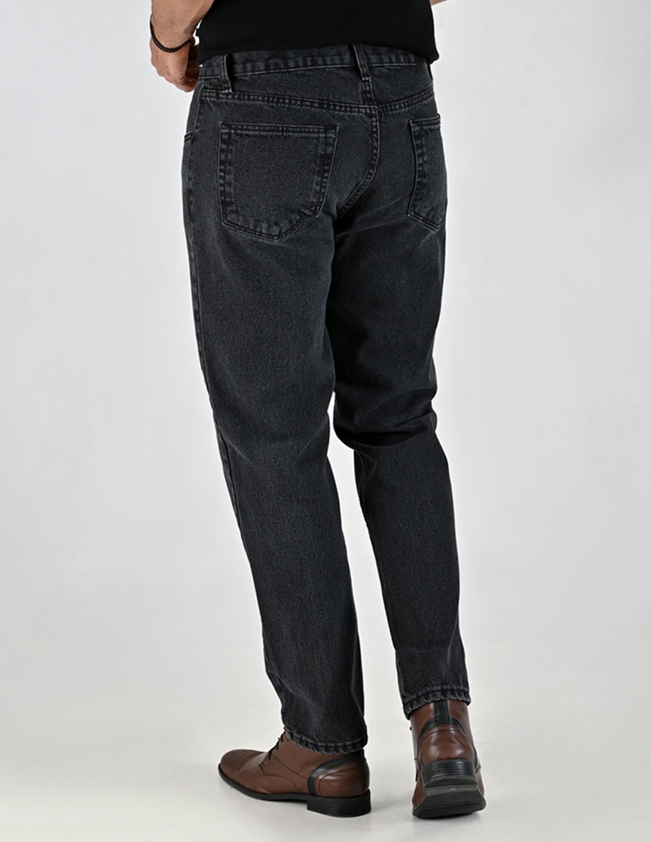 Jeans straight lavado obscuro para hombre 2