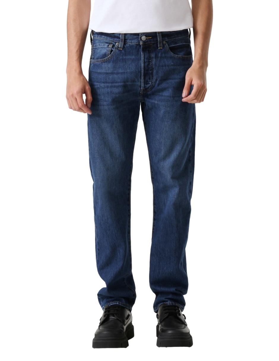 Jeans straight lavado medio para hombre Jeans straight lavado medio para hombre