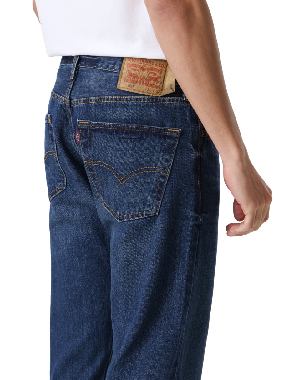 Jeans straight lavado medio para hombre 3