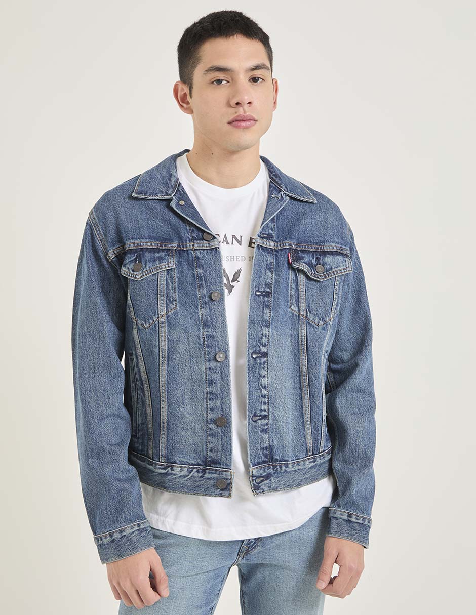 Chamarra denim de mezclilla para hombre