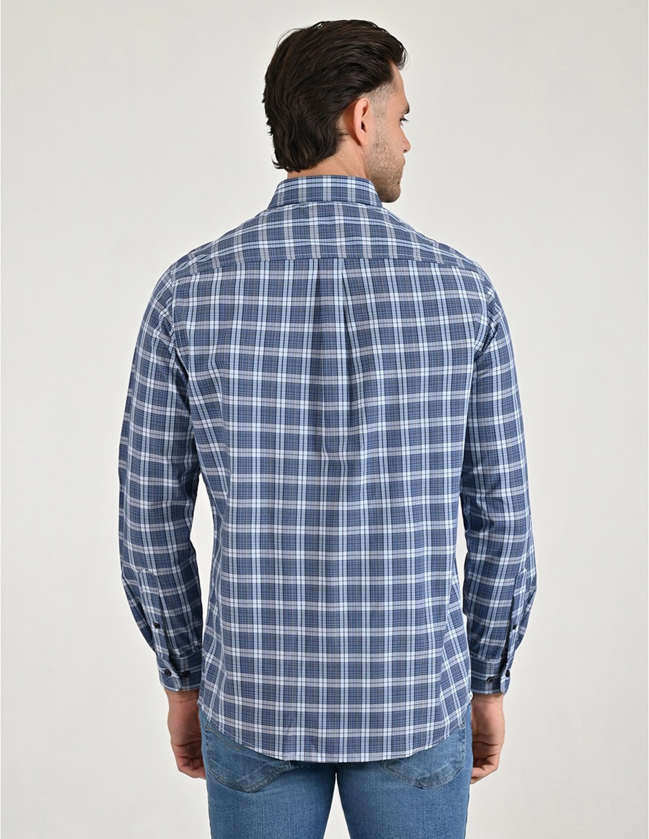 Camisa casual manga larga para hombre 2