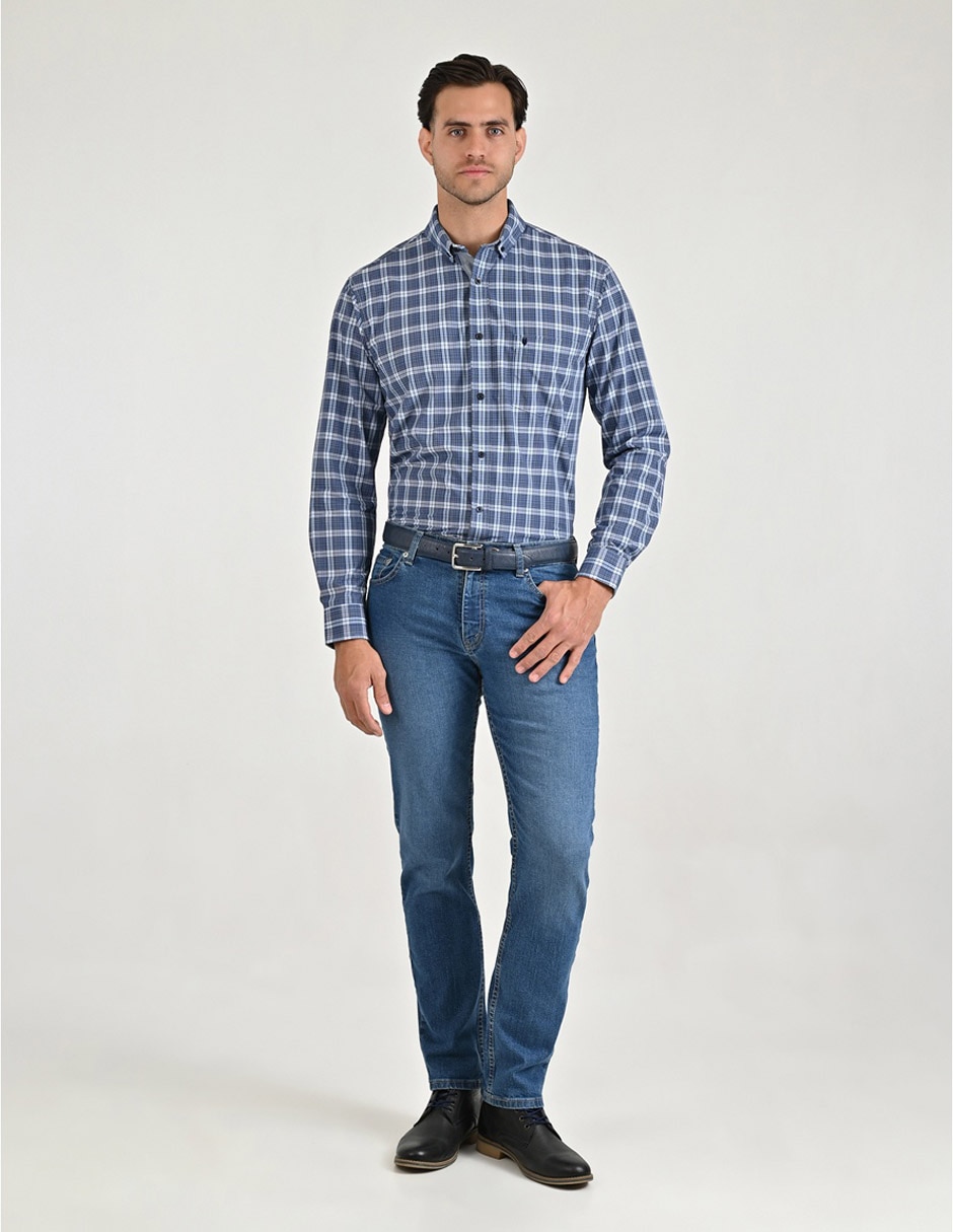 Camisa casual manga larga para hombre 3