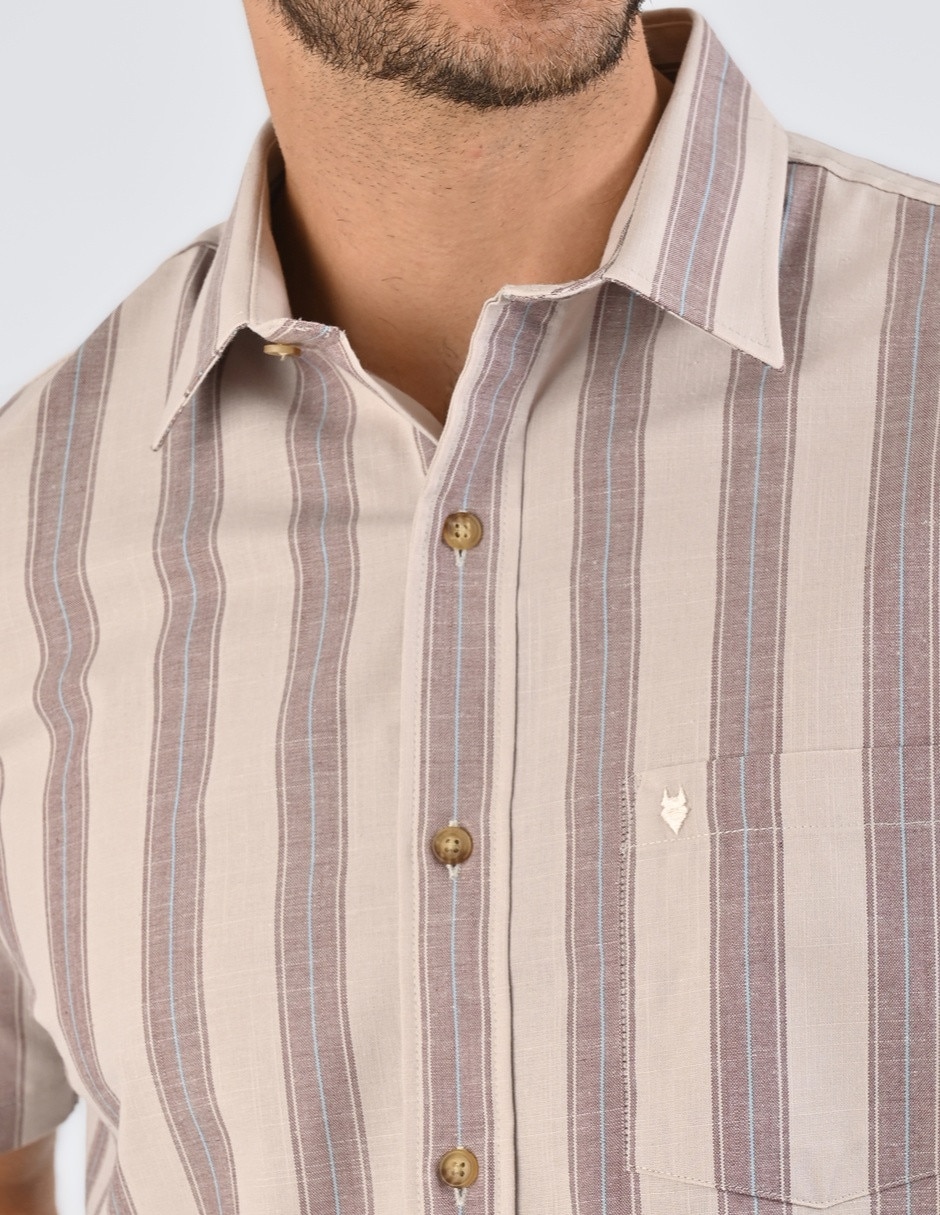 Camisa casual manga corta para hombre 4