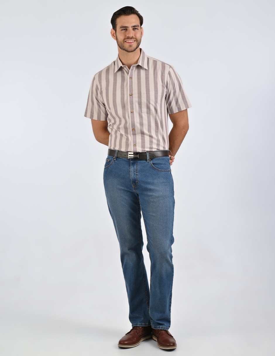 Camisa casual manga corta para hombre 5