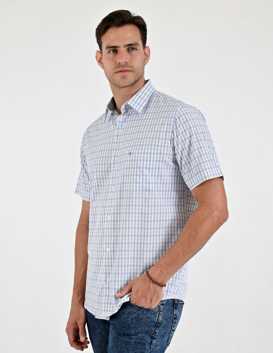 Camisa casual manga corta para hombre 4