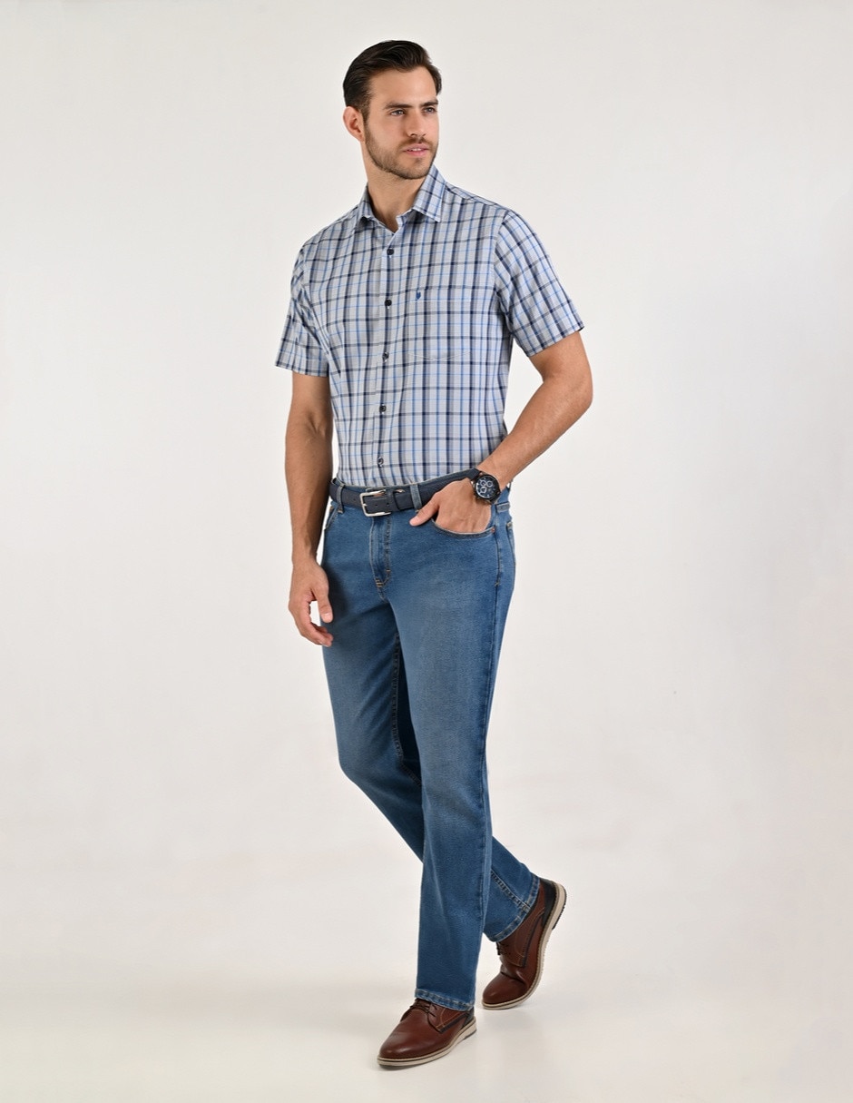 Camisa casual manga corta para hombre 5