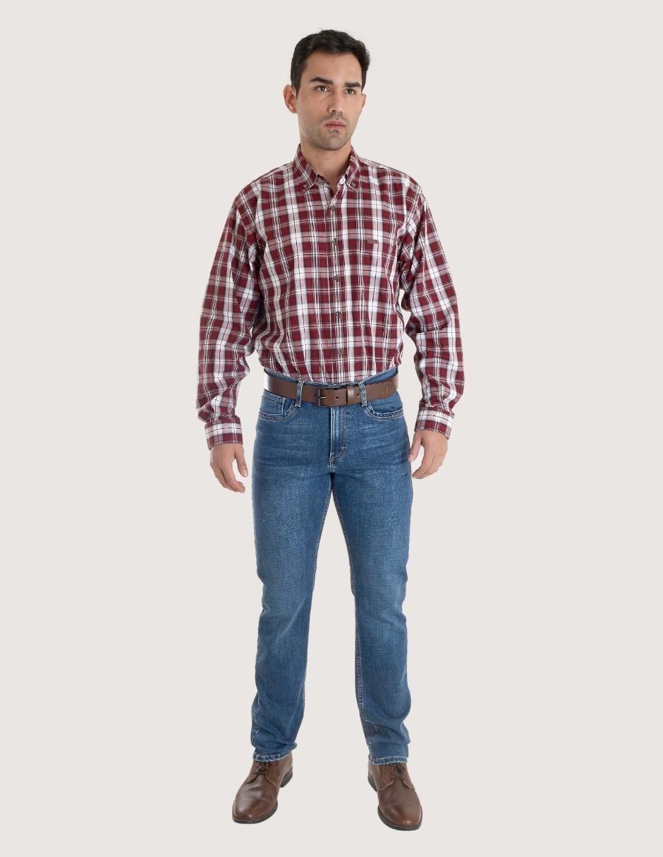 Jeans slim lavado stone wash para hombre 5