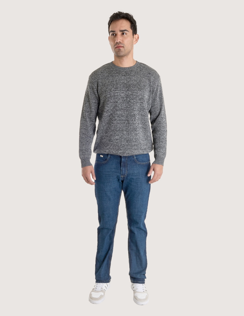 Jeans slim deslavado para hombre 4