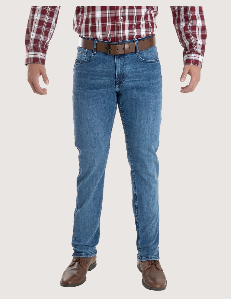 Jeans slim lavado stone wash para hombre