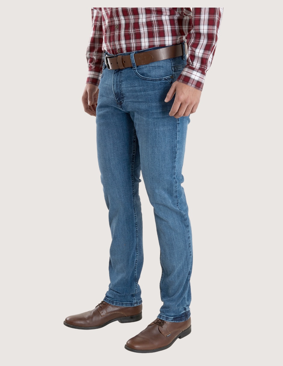 Jeans slim lavado stone wash para hombre 2