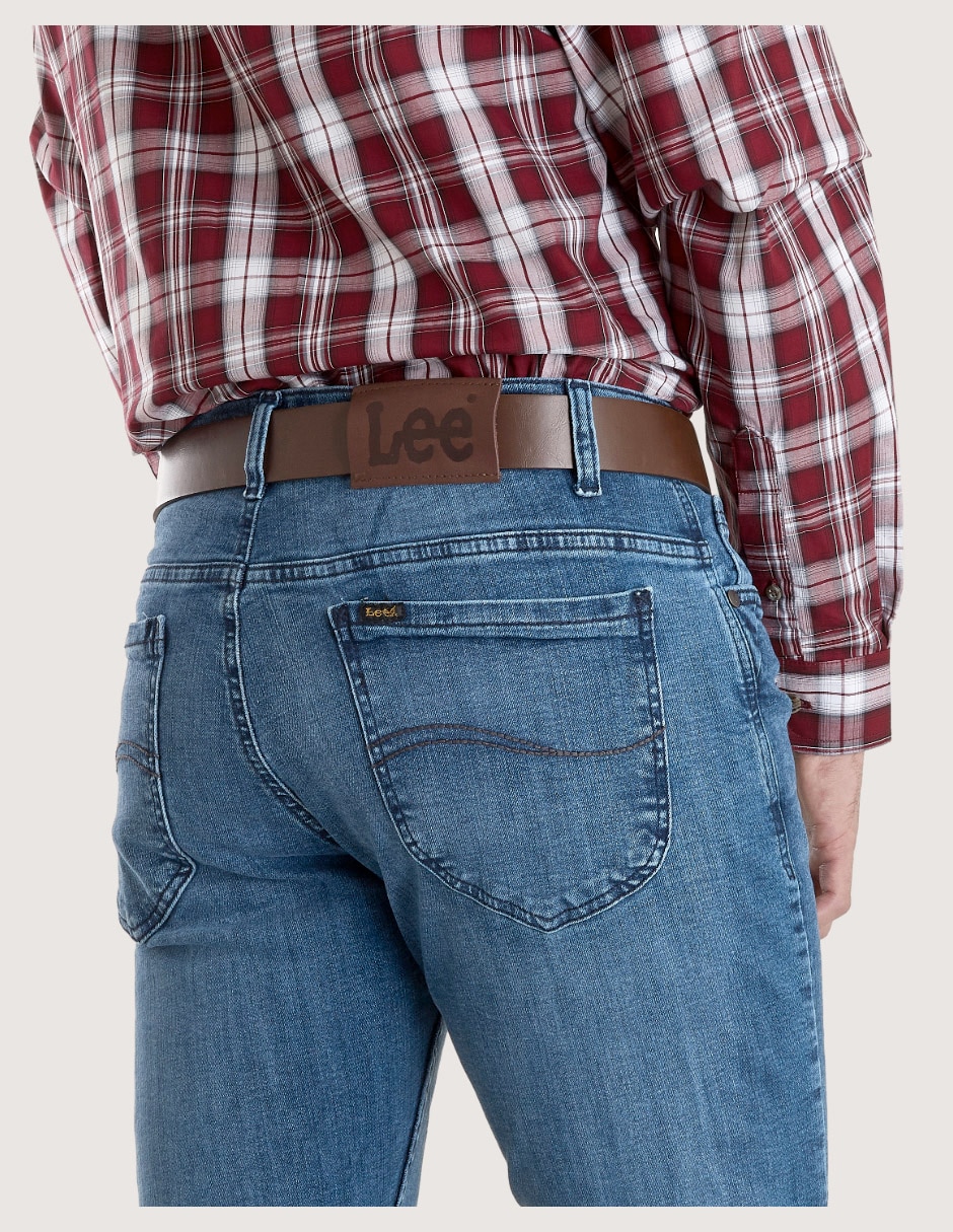 Jeans slim lavado stone wash para hombre 3