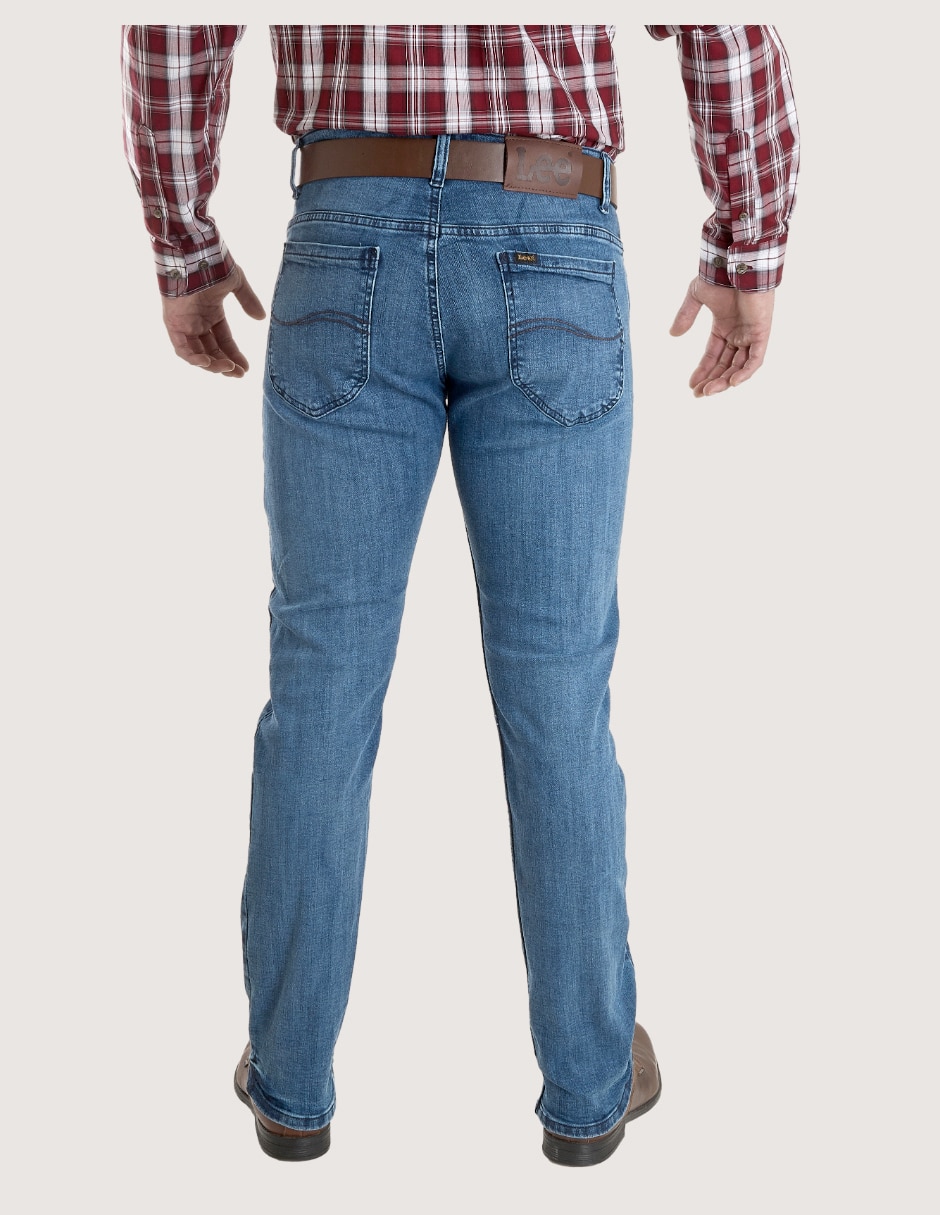 Jeans slim lavado stone wash para hombre 4