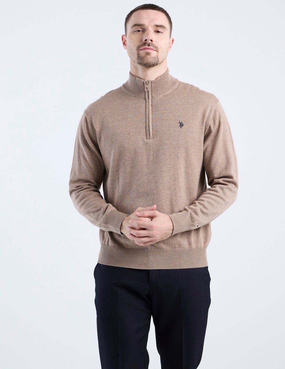 Suéter cuello con cierre para hombre Suéter cuello con cierre para hombre