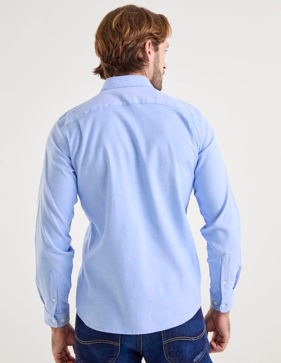 Camisa casual manga larga para hombre 2
