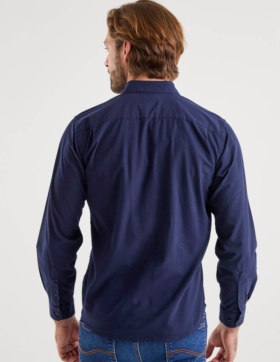 Camisa casual de algodón manga larga para hombre 2