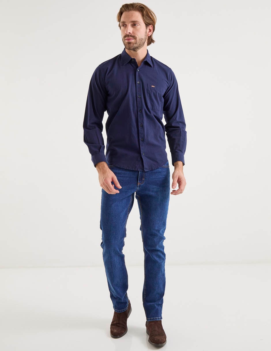 Camisa casual de algodón manga larga para hombre 3