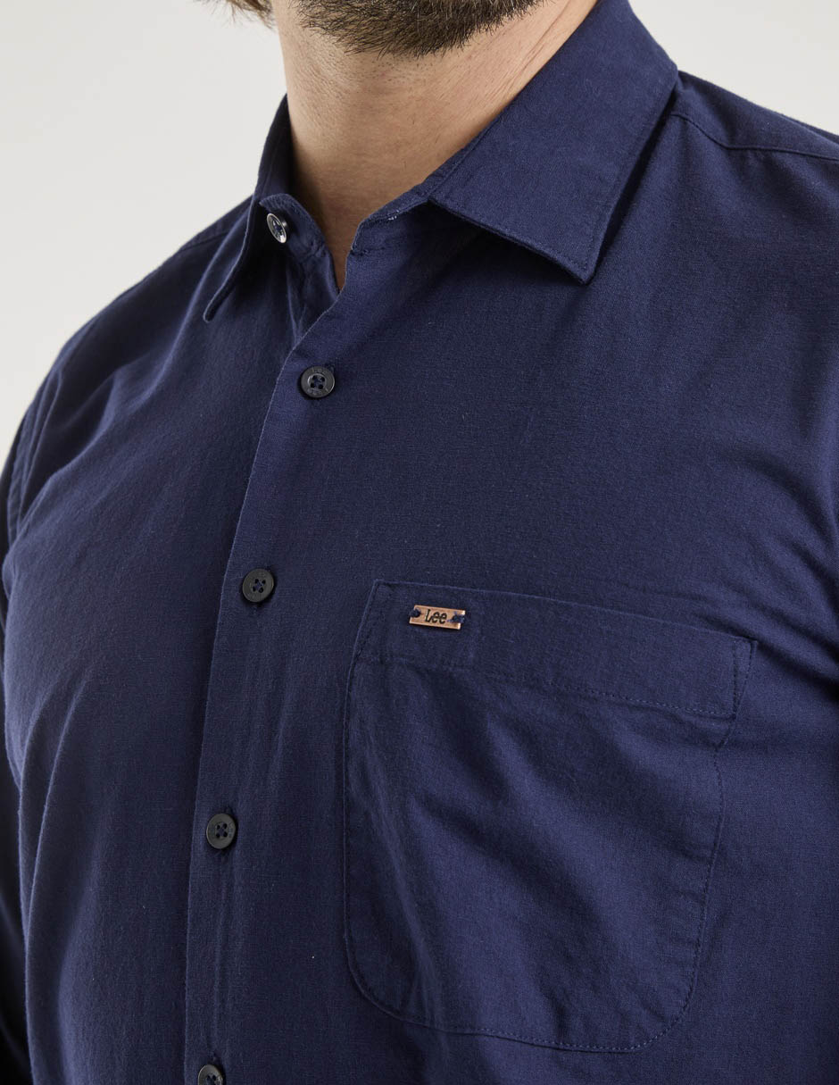 Camisa casual de algodón manga larga para hombre 4